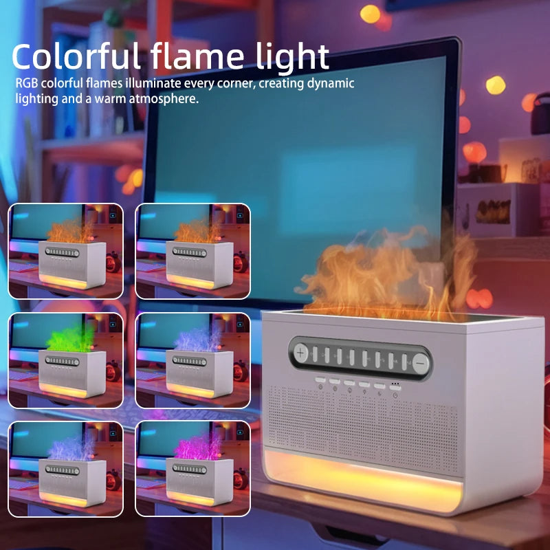 Zenvia™ Ultrasonic Flame Humidifier – Relax. Breathe. Sleep Better.