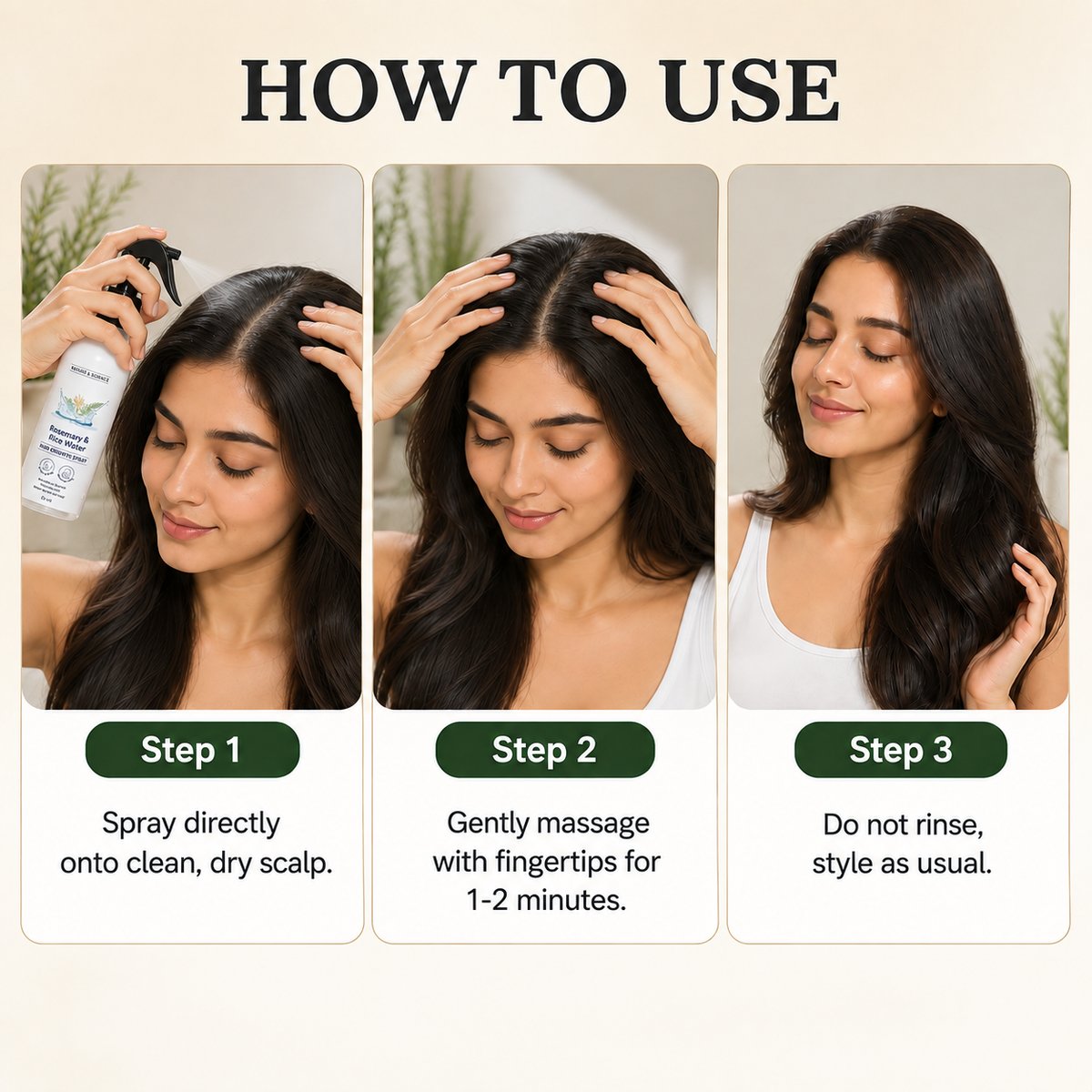 Rosemary & Rice Water Hair Growth Spray