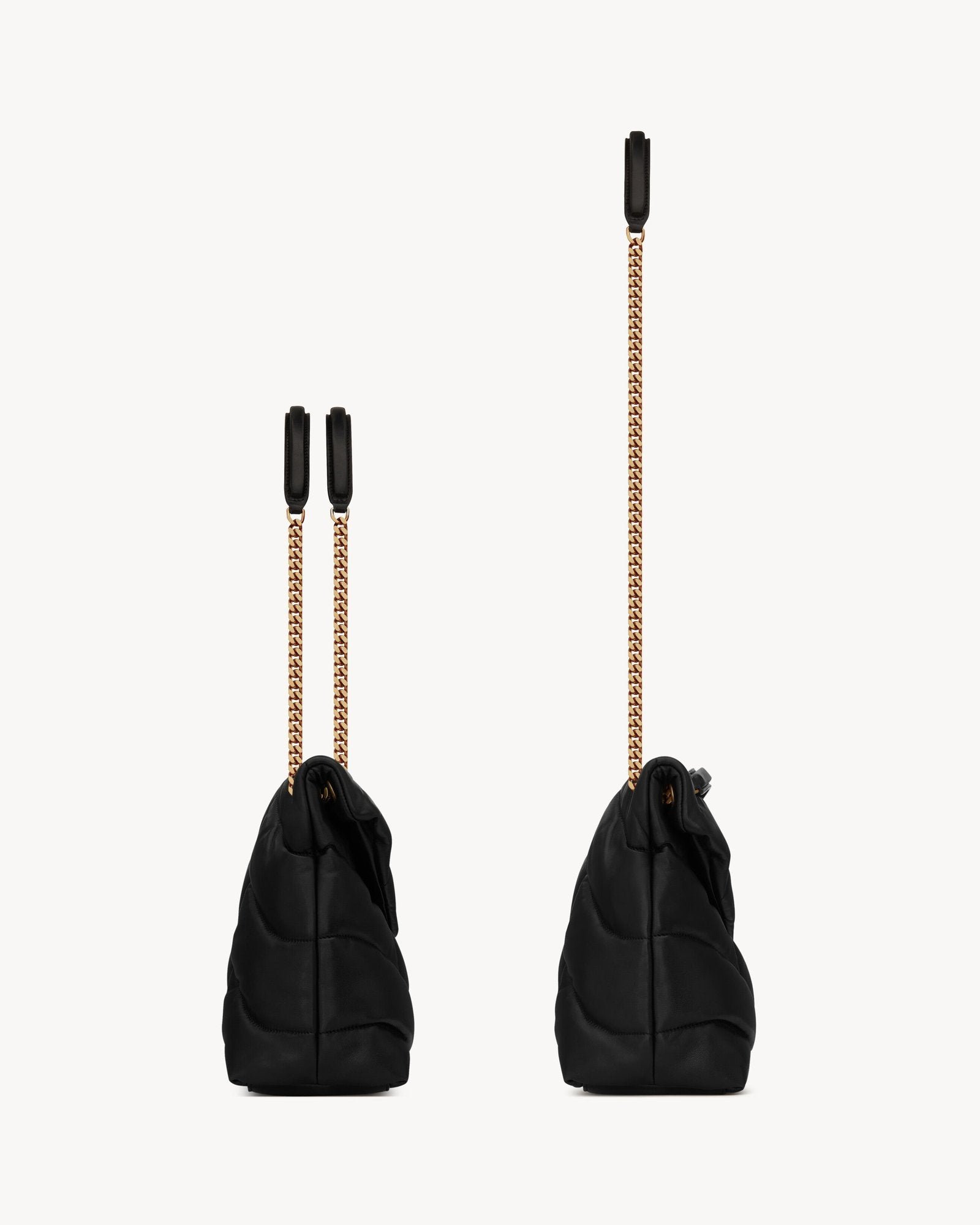 Medium Quilted Nappa Puffer in Black - Image 3