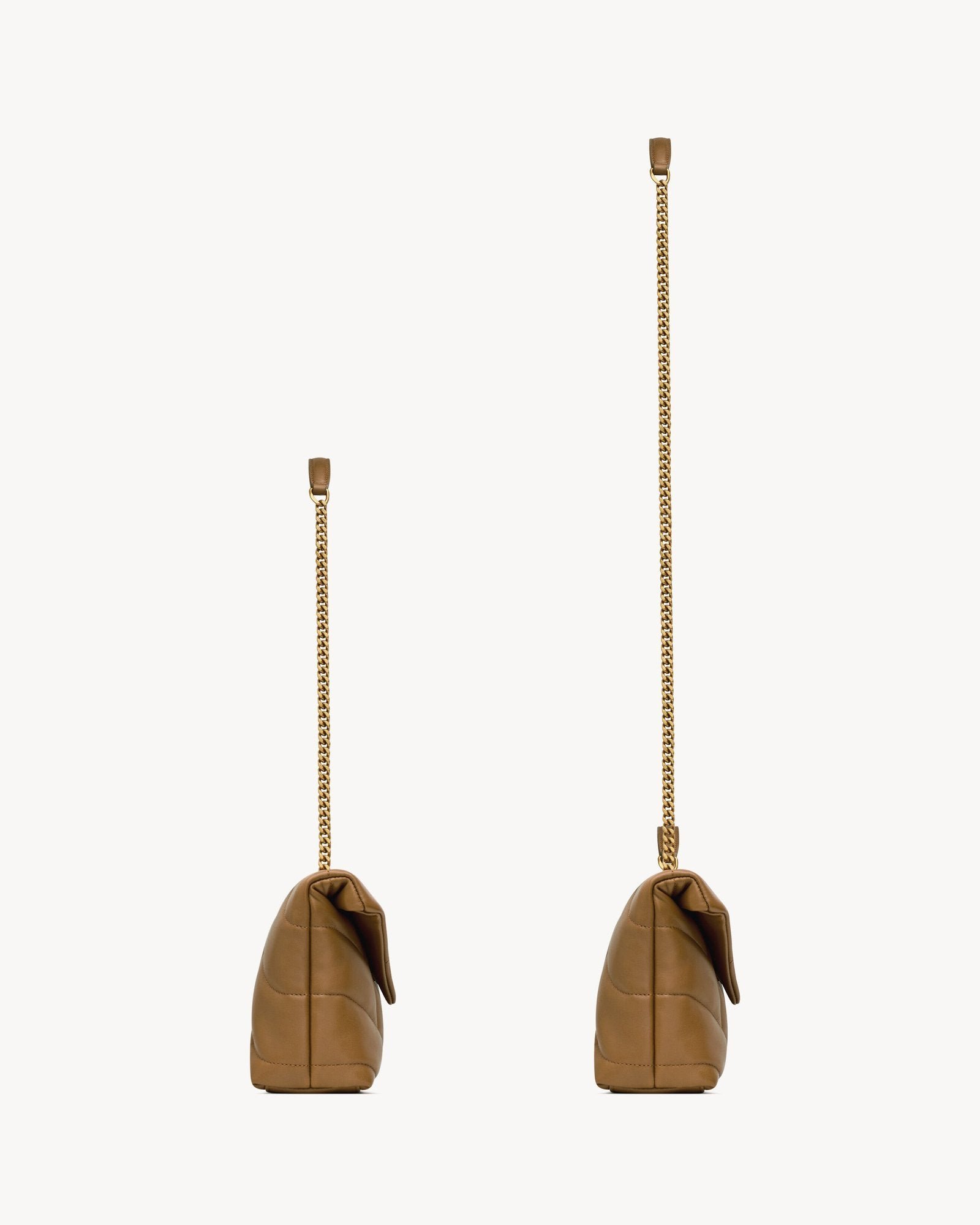 Mini Quilted Lambskin Puffer in Cork - Image 3