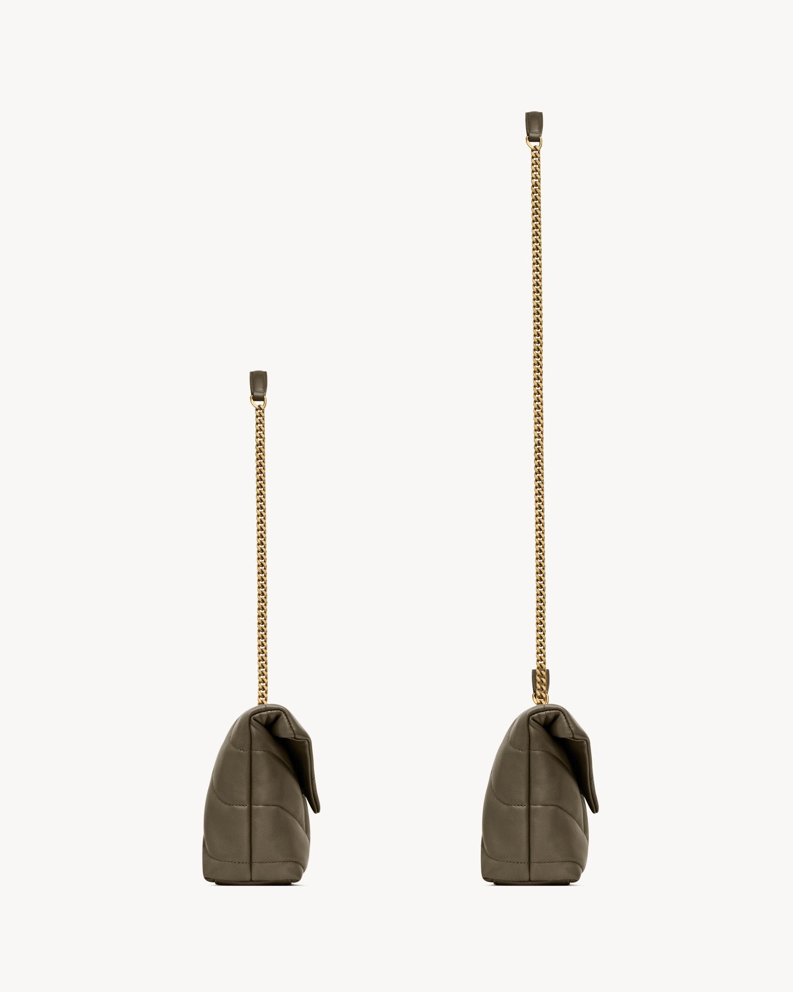 Mini Quilted Lambskin Puffer in Light Musk - Image 3