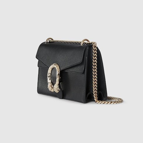 Patent Leather Medium Shoulder Bag with Iconic Closure – Black - Image 5