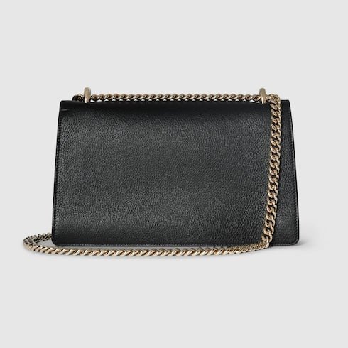 Patent Leather Medium Shoulder Bag with Iconic Closure – Black - Image 2