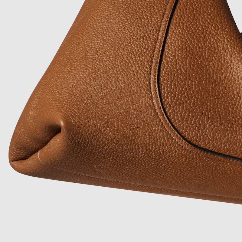 Softbit Maxi Shoulder Bag – Brown Grainy Leather - Image 7