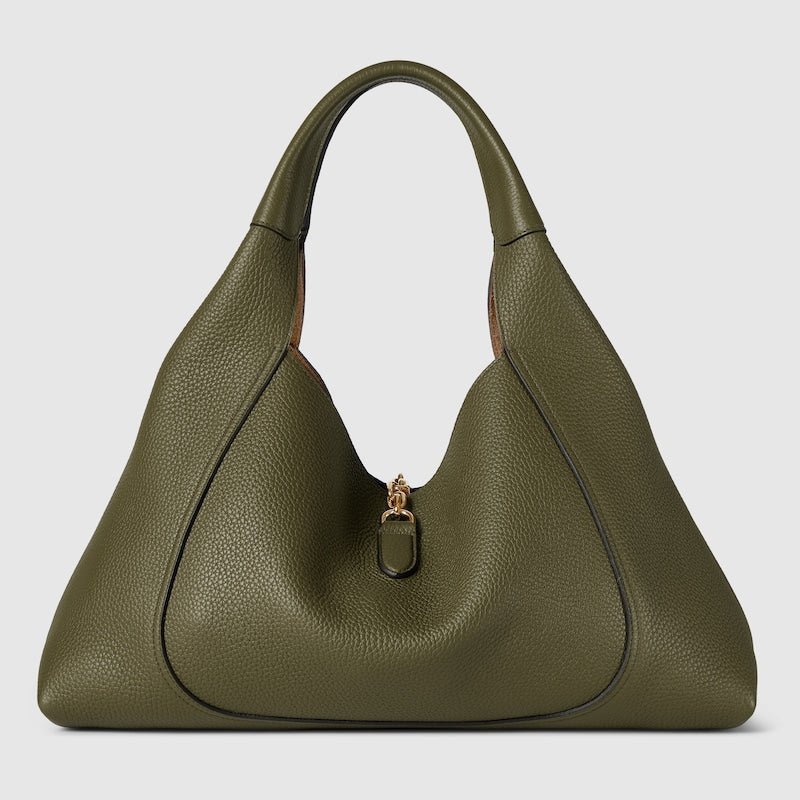 Softbit Maxi Shoulder Bag – Forest Green Grainy Leather - Image 2