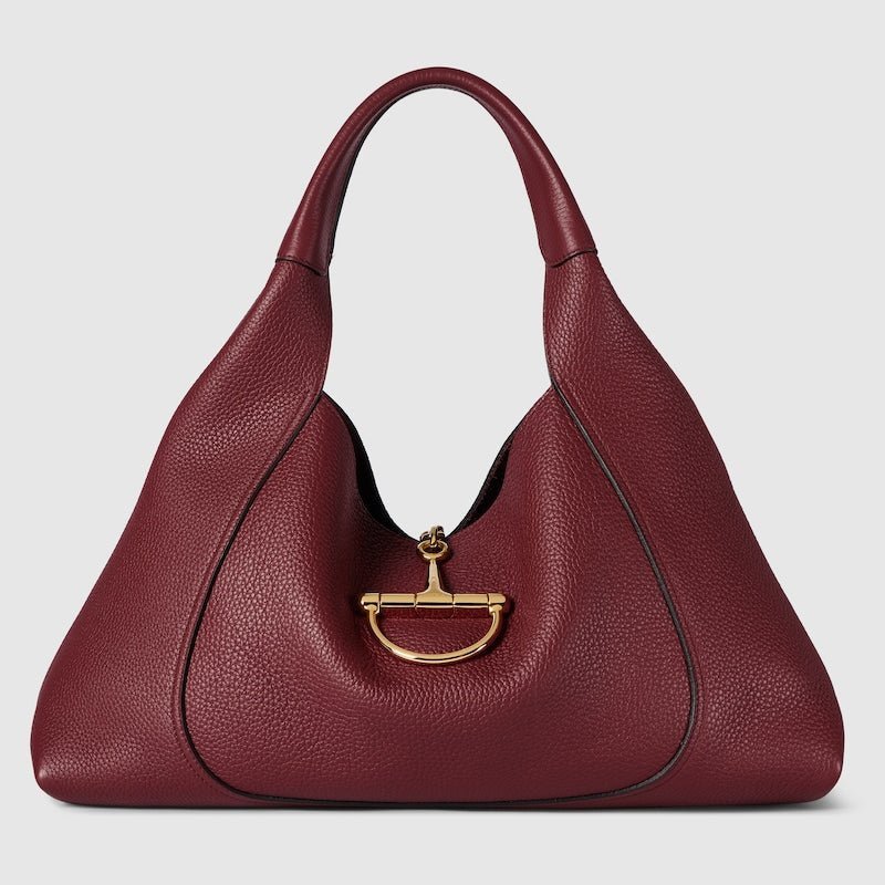 Softbit Maxi Shoulder Bag – Rosso Ancora Red Grainy Leather