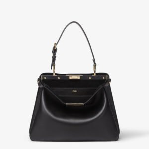 Soft Calfskin Medium Tote in Black
