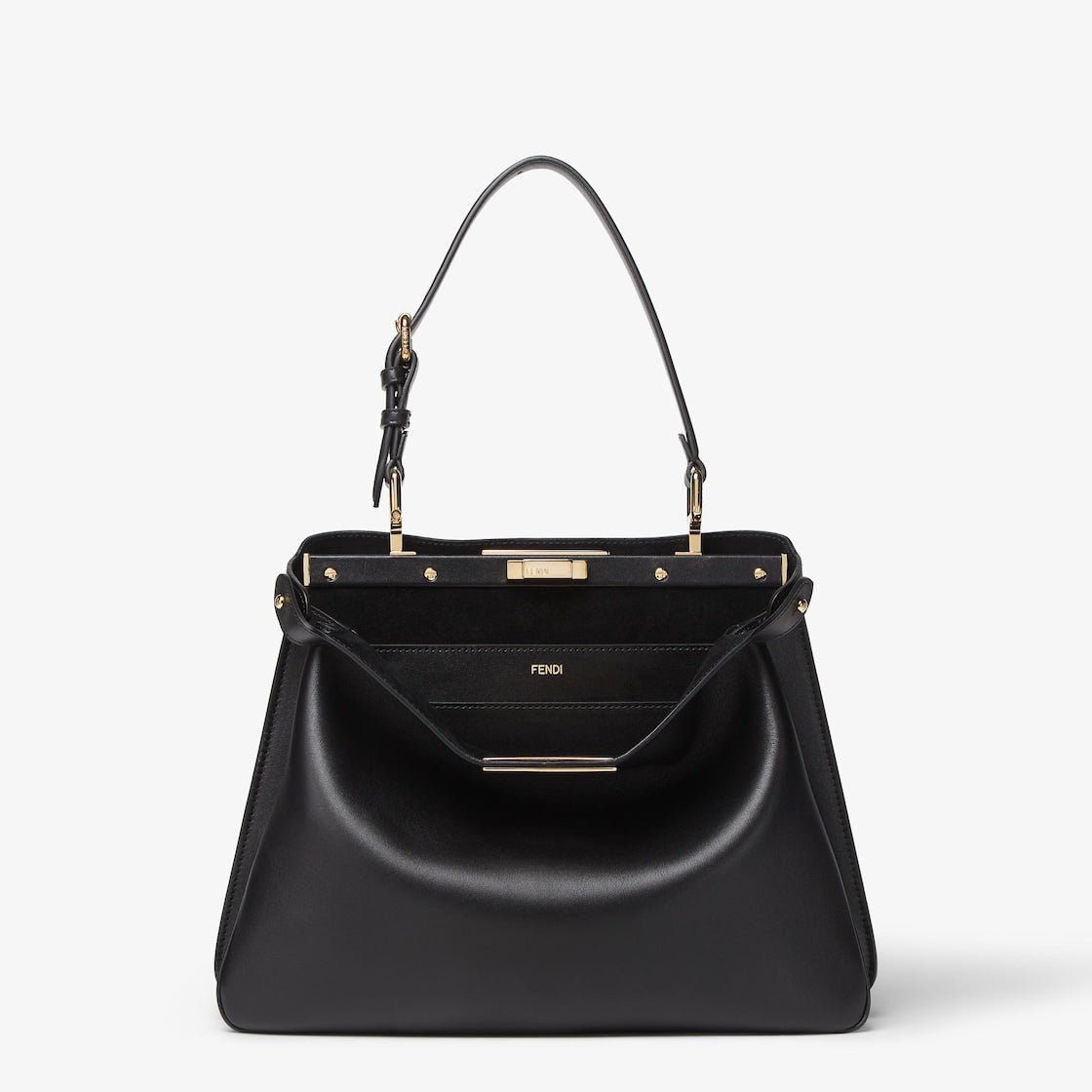 Soft Calfskin Medium Tote in Black