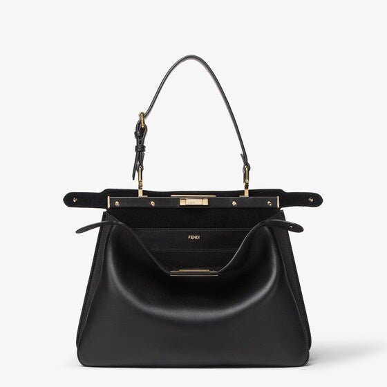 Soft Calfskin Medium Tote in Black - Image 3