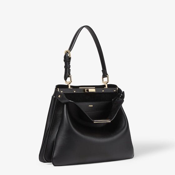 Soft Calfskin Medium Tote in Black - Image 2