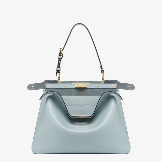 Soft Calfskin Medium Tote in Blue - Image 6