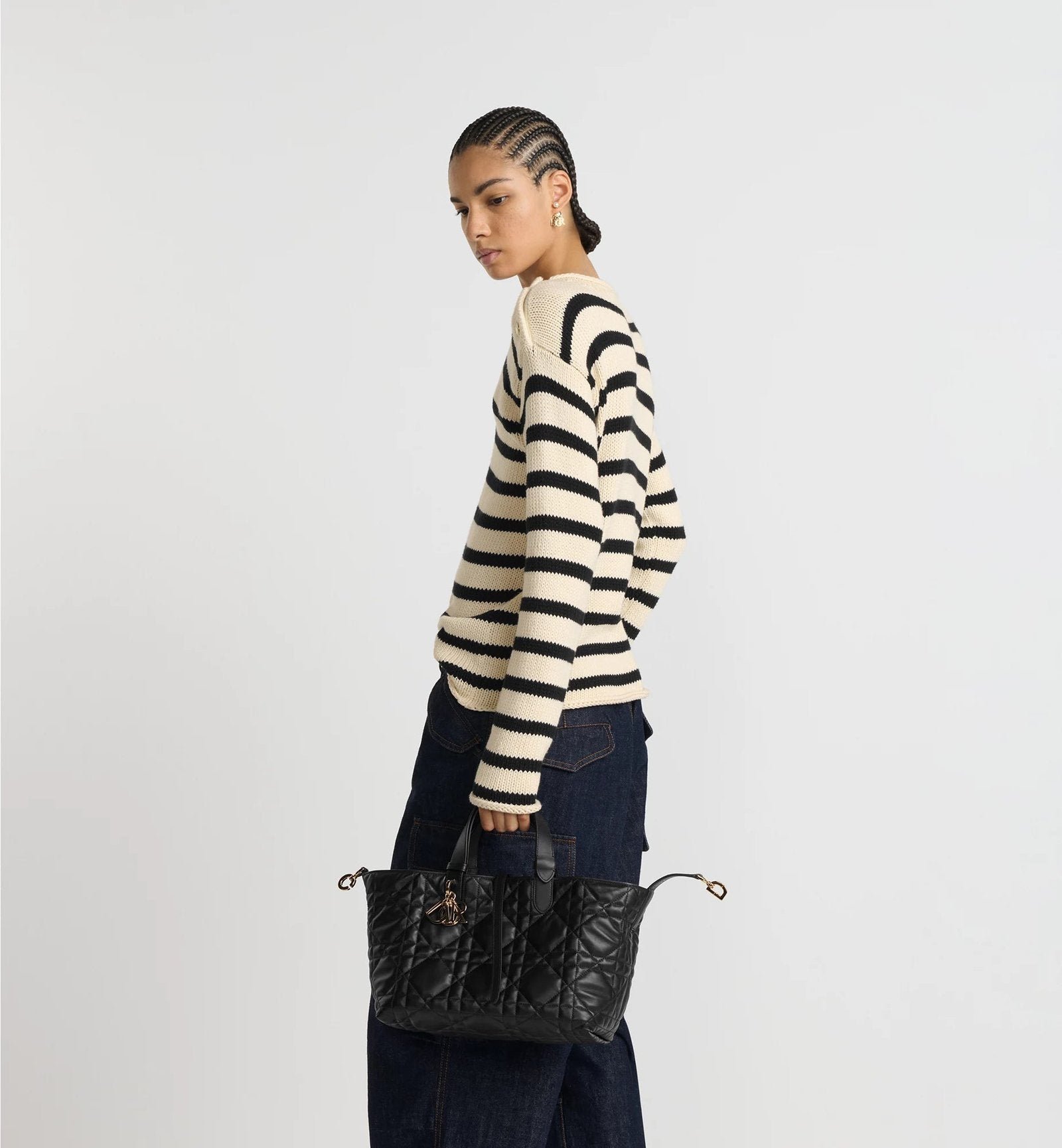 Toujours Medium Tote in Black - Image 4