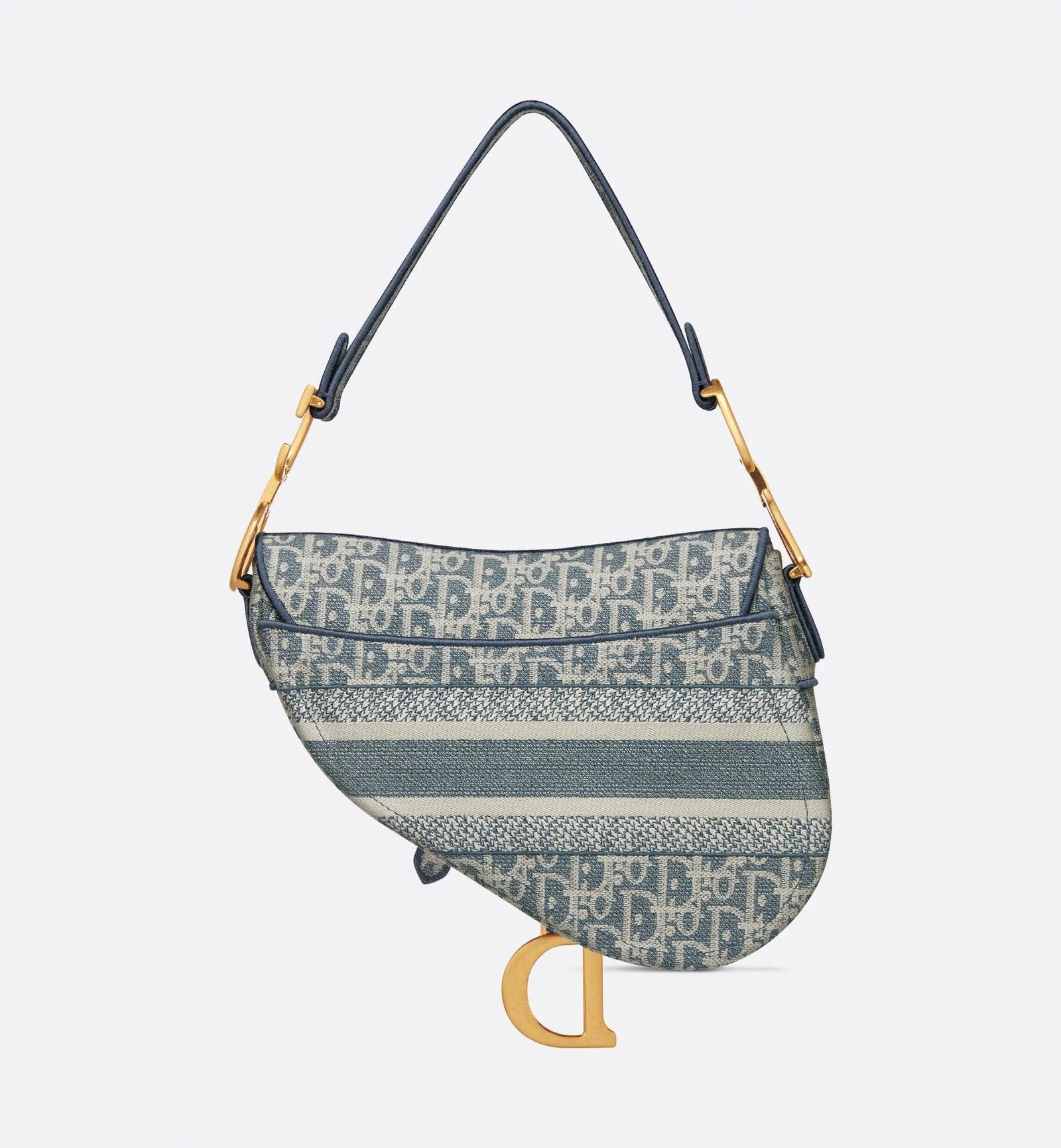 Saddle Bag – Blue Oblique Chambray Embroidery - Image 2