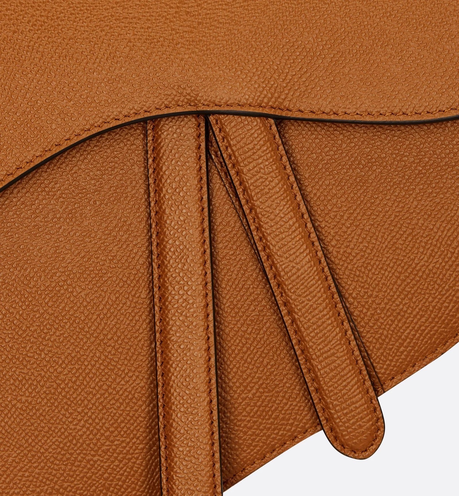 Grained Calfskin Saddle Bag - Golden - Image 13