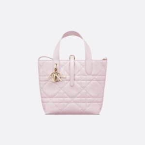 Toujours Mini Tote in Pale Pink Macrocannage Calfskin