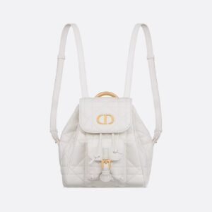 Macrocannage Lambskin Mini Backpack White