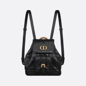 Macrocannage Lambskin Mini Backpack Black