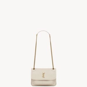 Niki Medium Bag in Grained Lambskin - Blanc Vintage