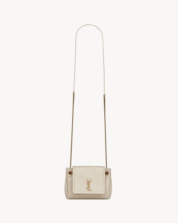 Mini Quilted Lambskin Shoulder Bag in Blanc Vintage