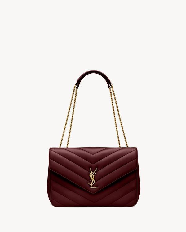 LOULOU Large in Matelassé Lambskin - Wine Red