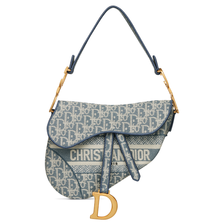 Saddle Bag – Blue Oblique Chambray Embroidery - Image 5
