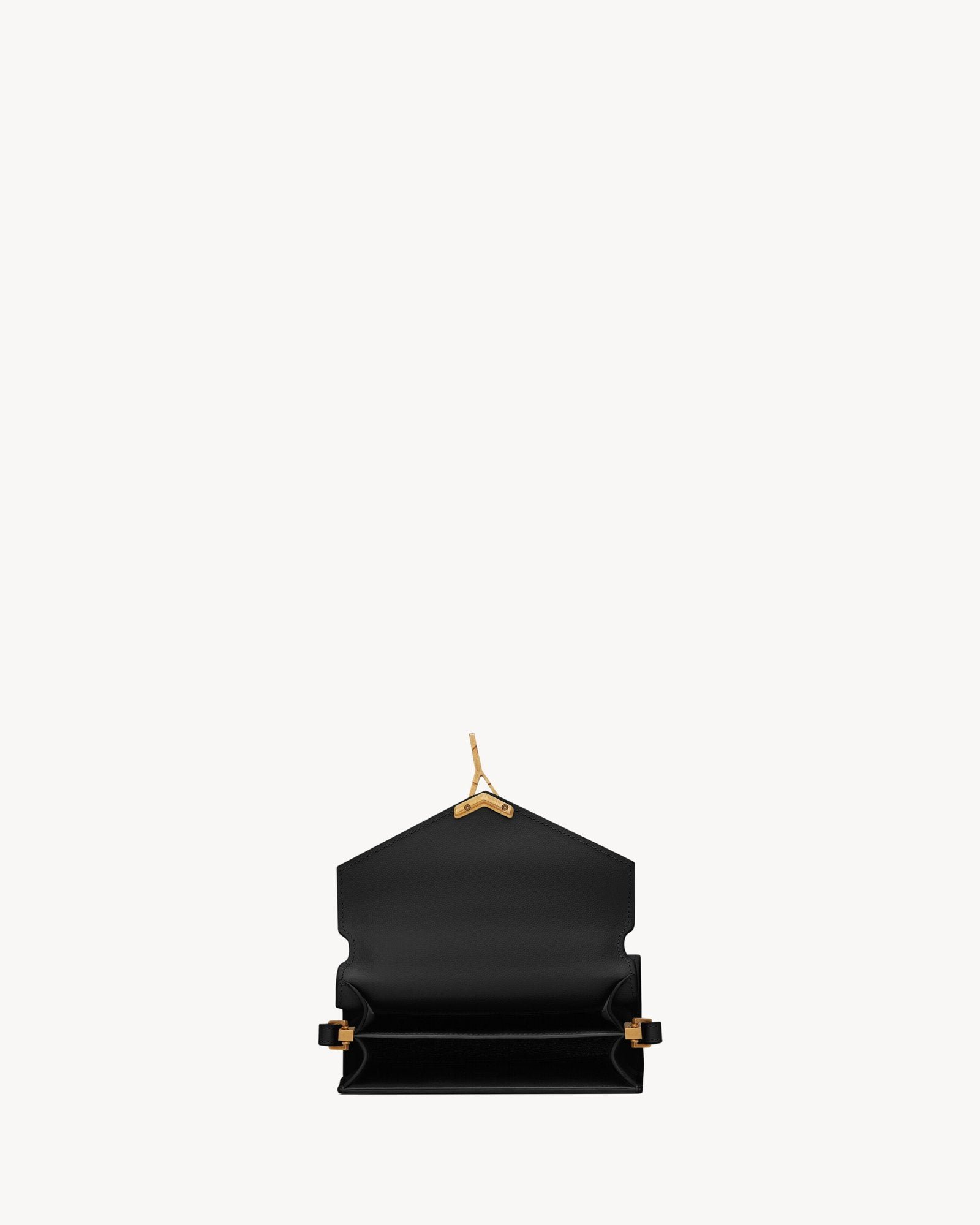 Mini Top Handle Bag in Grain de Poudre Embossed Leather – Black - Image 5