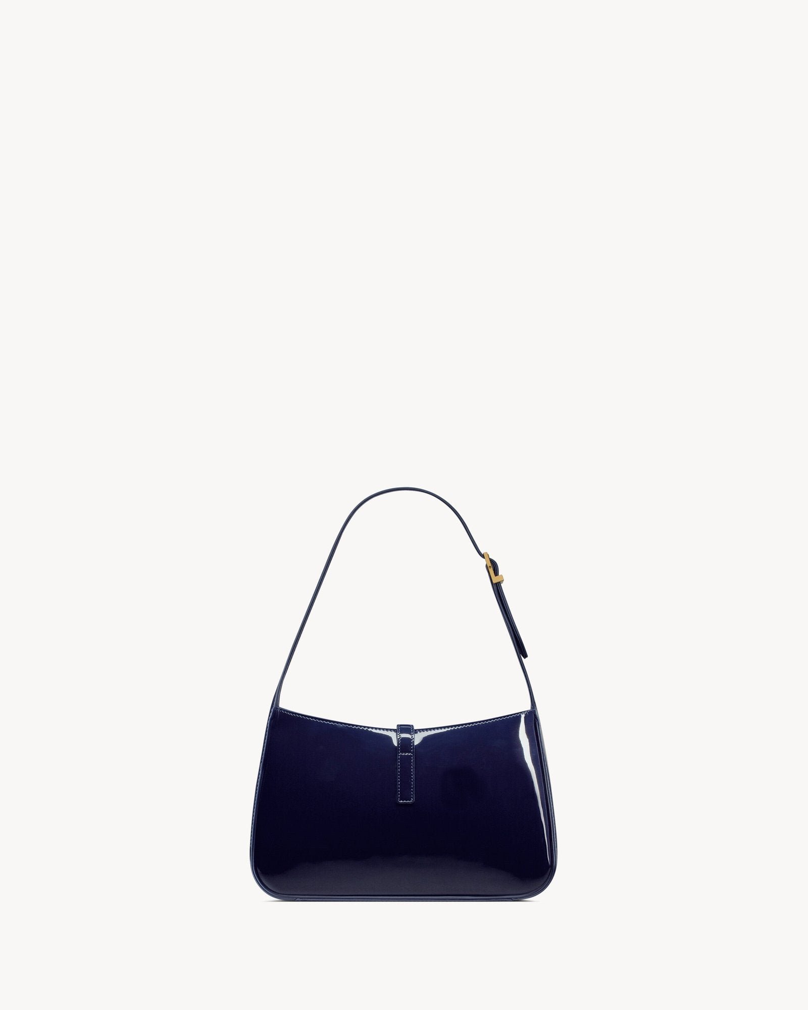 Le 5 À 7 Hobo Bag in Patent Calfskin Leather – Blue - Image 7