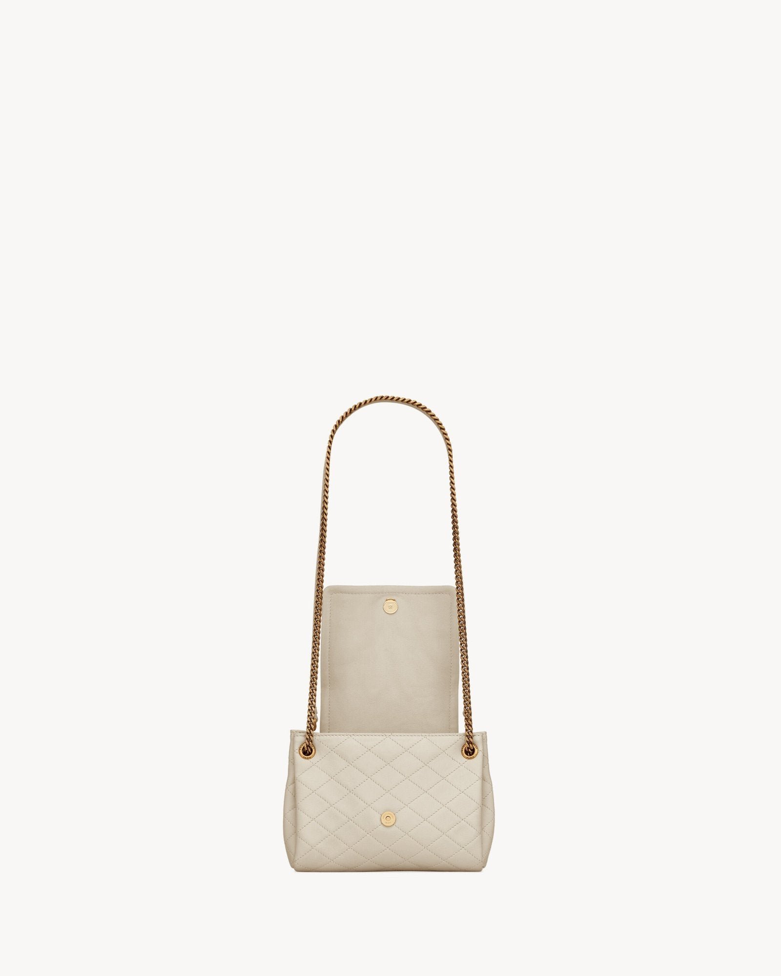 Mini Quilted Lambskin Shoulder Bag in Blanc Vintage - Image 5