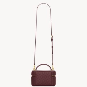 GABY Vanity Bag in Lambskin - Wine Red