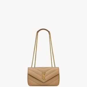 LOULOU Small in Matelassé Lambskin - Beige