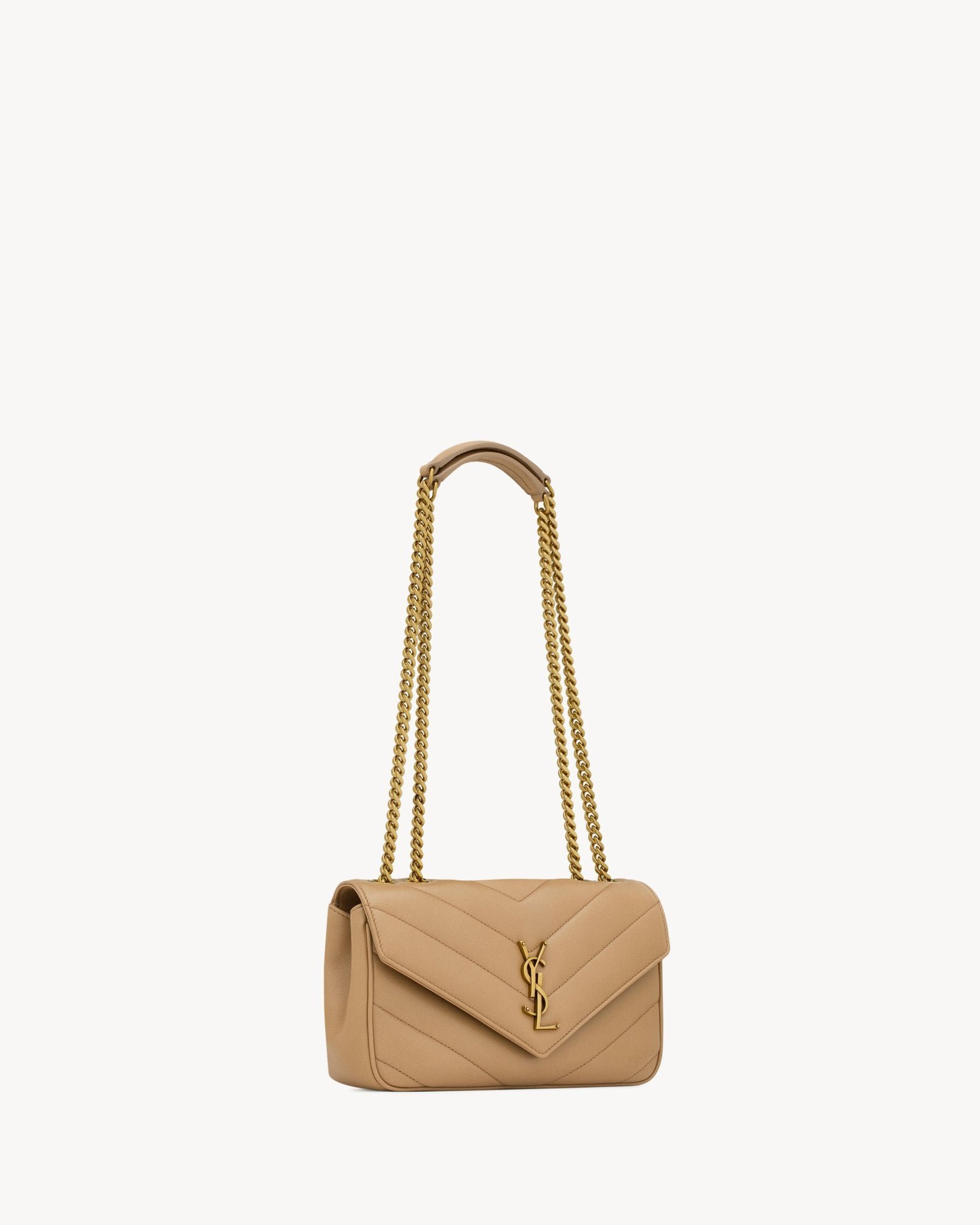LOULOU Small in Matelassé Lambskin - Beige - Image 6