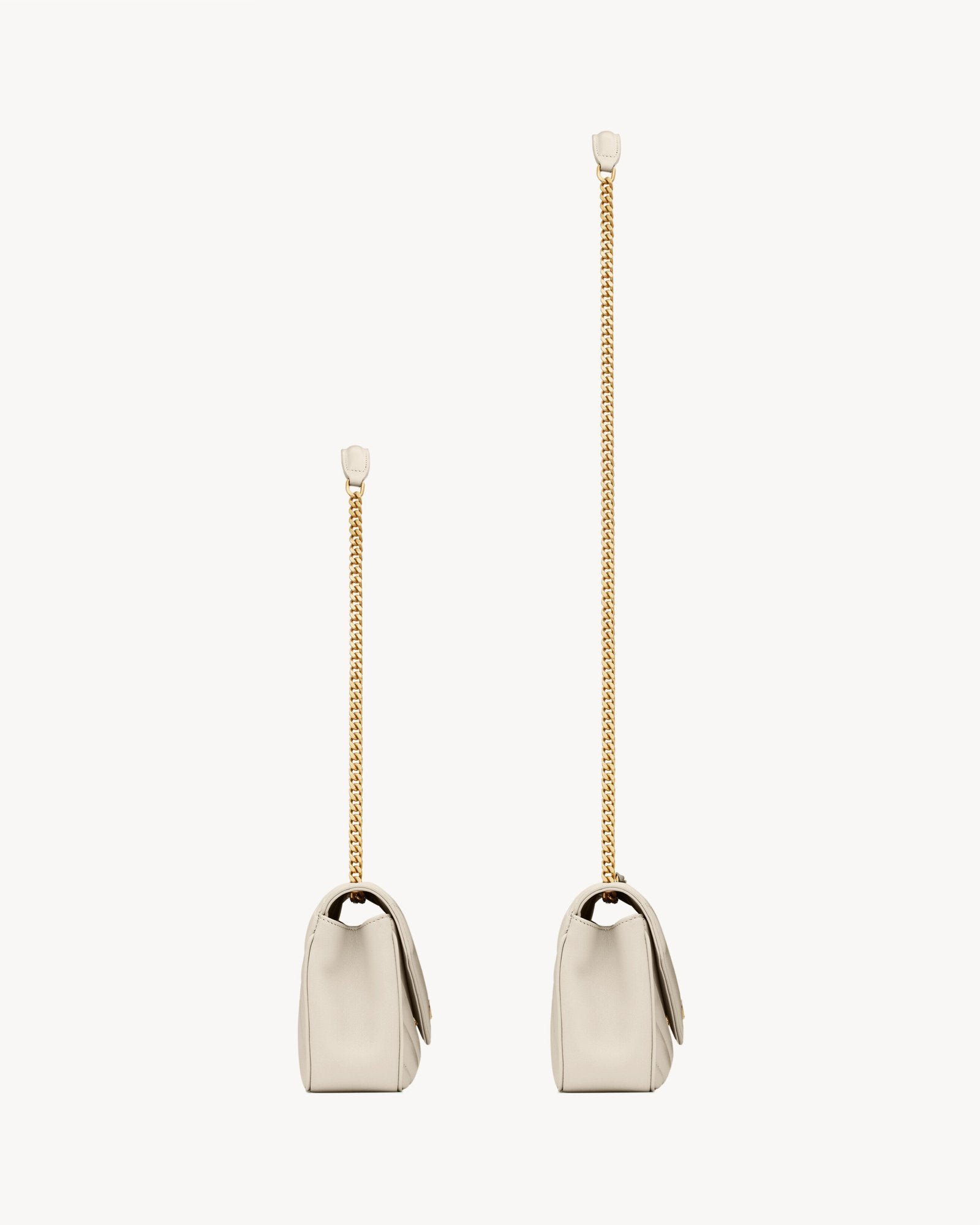 LOULOU Small in Matelassé Lambskin - Blanc Vintage - Image 3