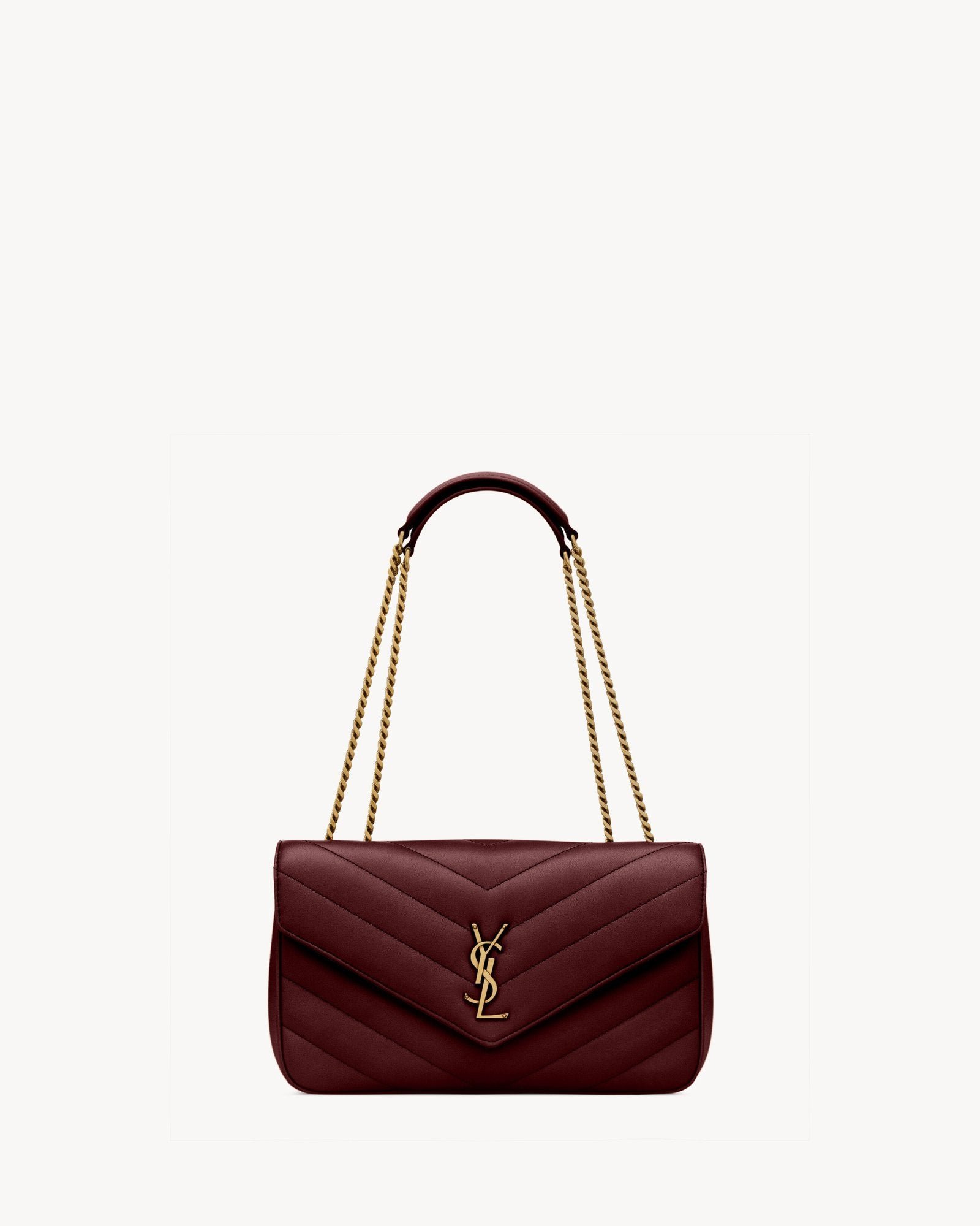 LOULOU Medium in Matelassé Lambskin - Wine Red