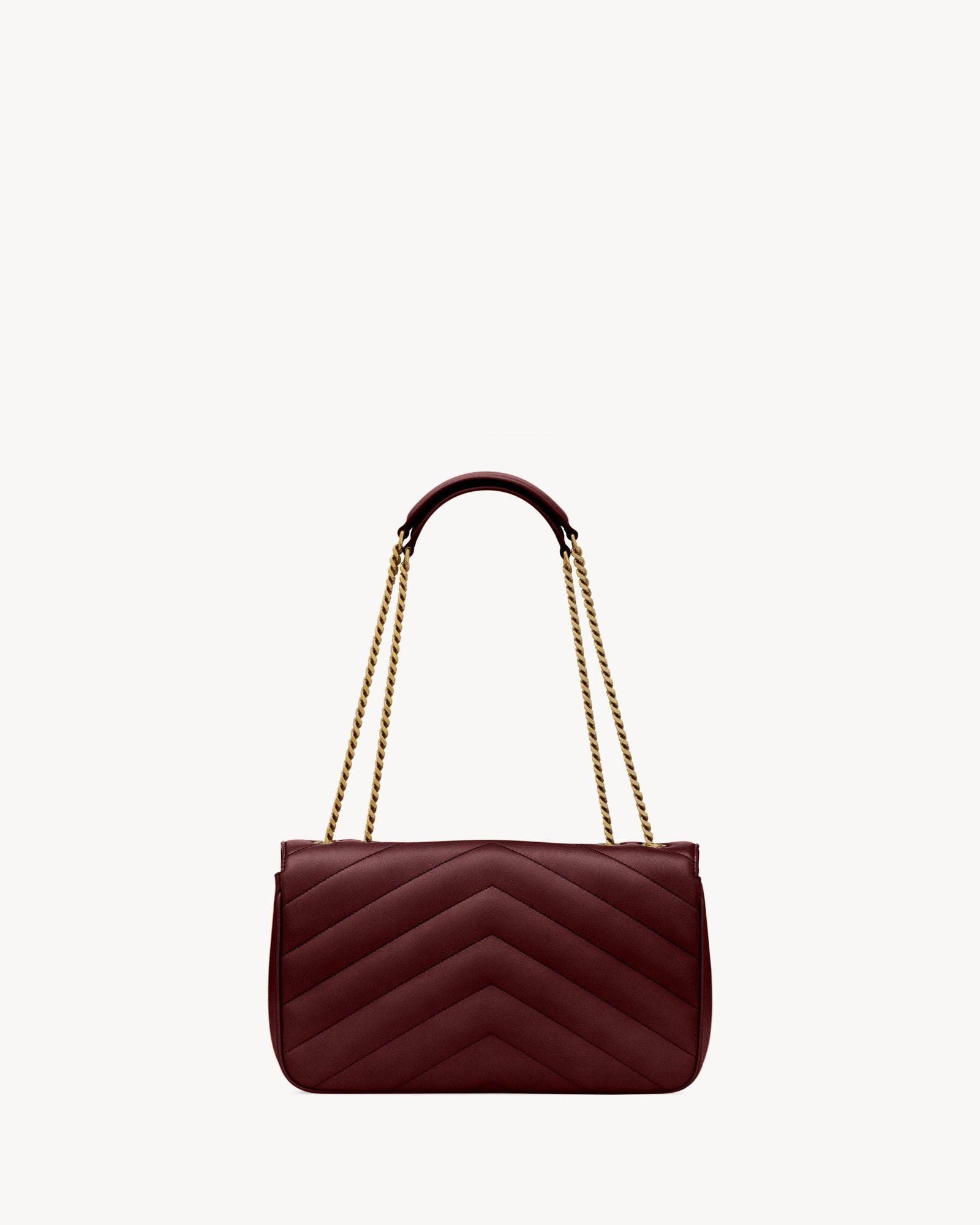 LOULOU Medium in Matelassé Lambskin - Wine Red - Image 2