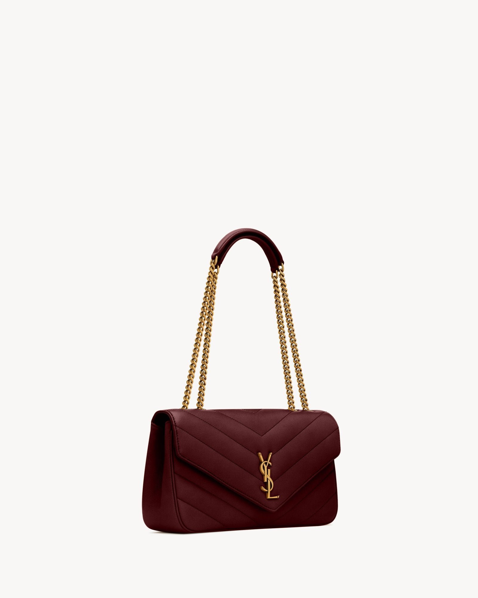 LOULOU Medium in Matelassé Lambskin - Wine Red - Image 6