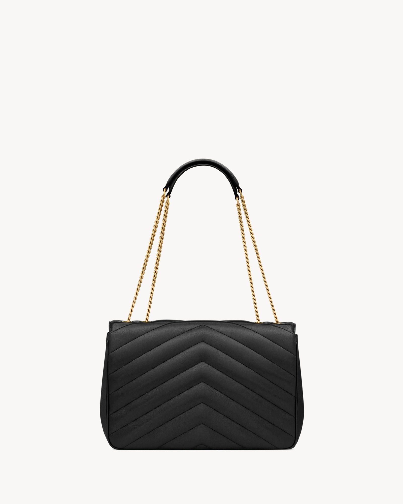 LOULOU Large in Matelassé Lambskin - Black - Image 2