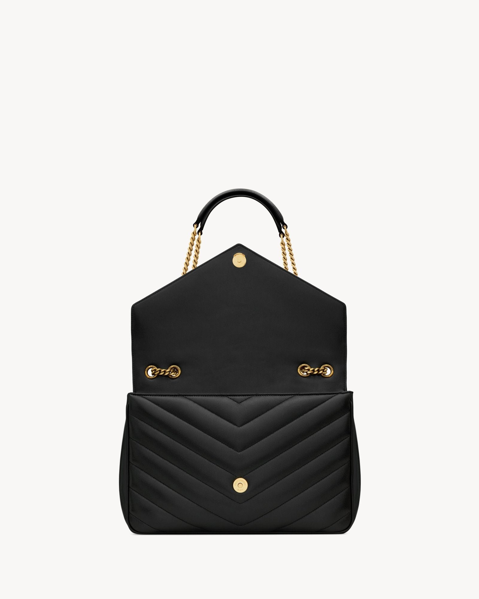 LOULOU Large in Matelassé Lambskin - Black - Image 4