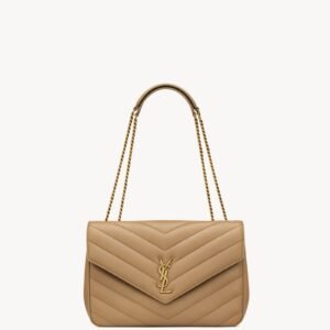 LOULOU Large in Matelassé Lambskin - Beige