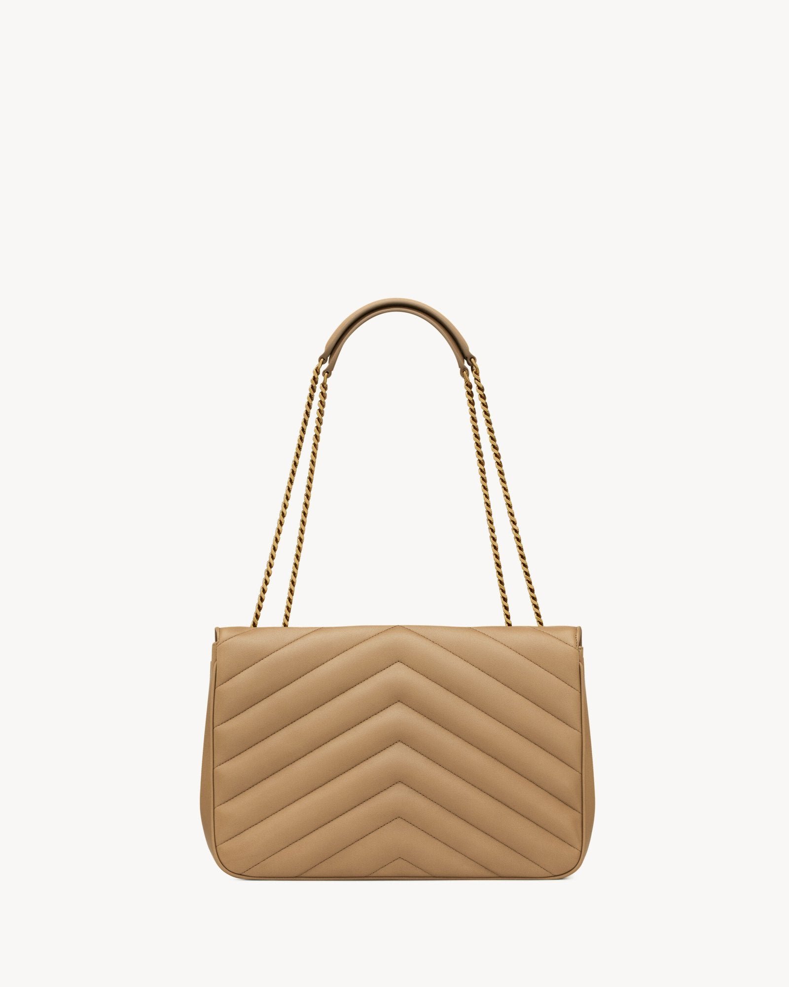 LOULOU Large in Matelassé Lambskin - Beige - Image 3