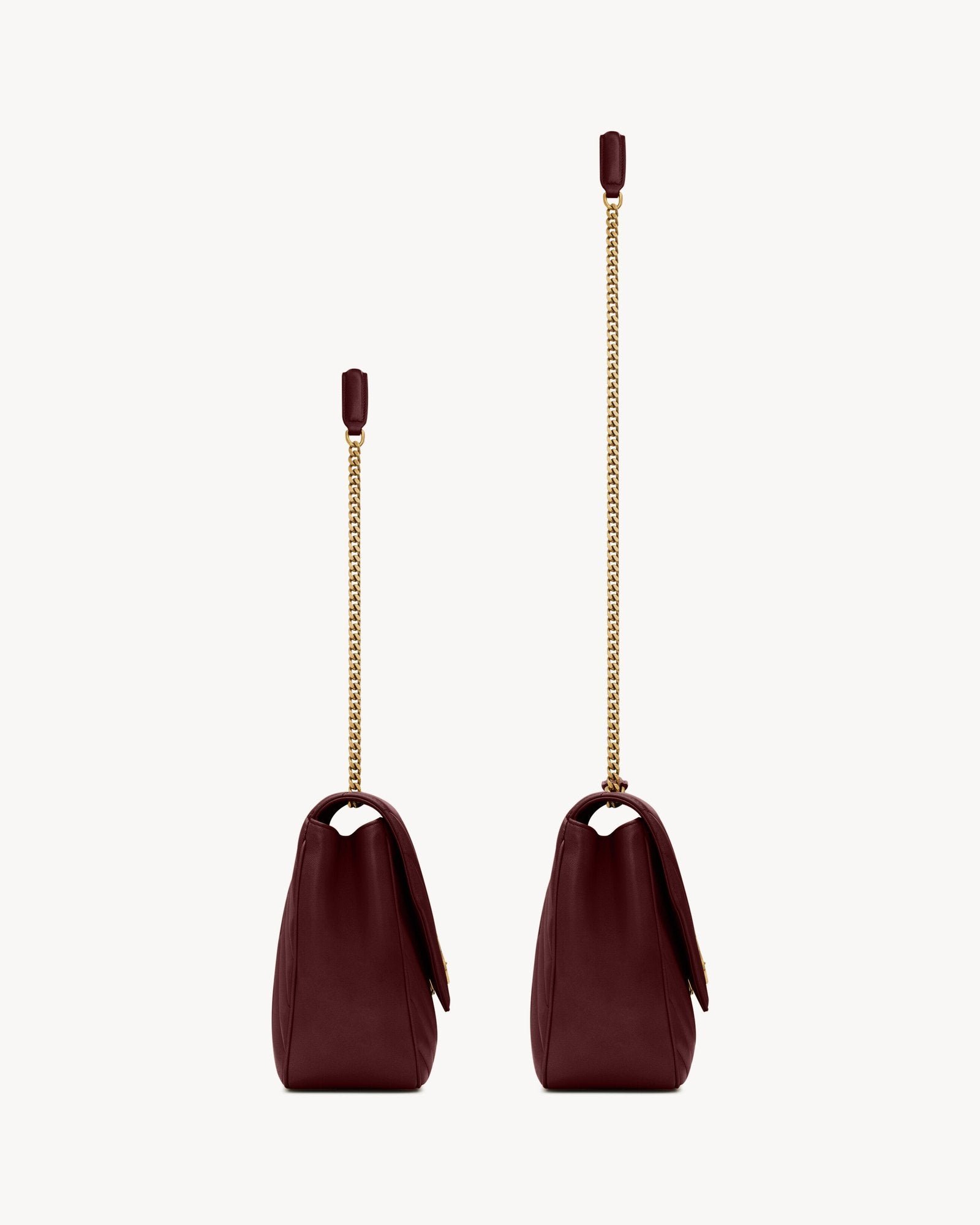 LOULOU Large in Matelassé Lambskin - Wine Red - Image 6