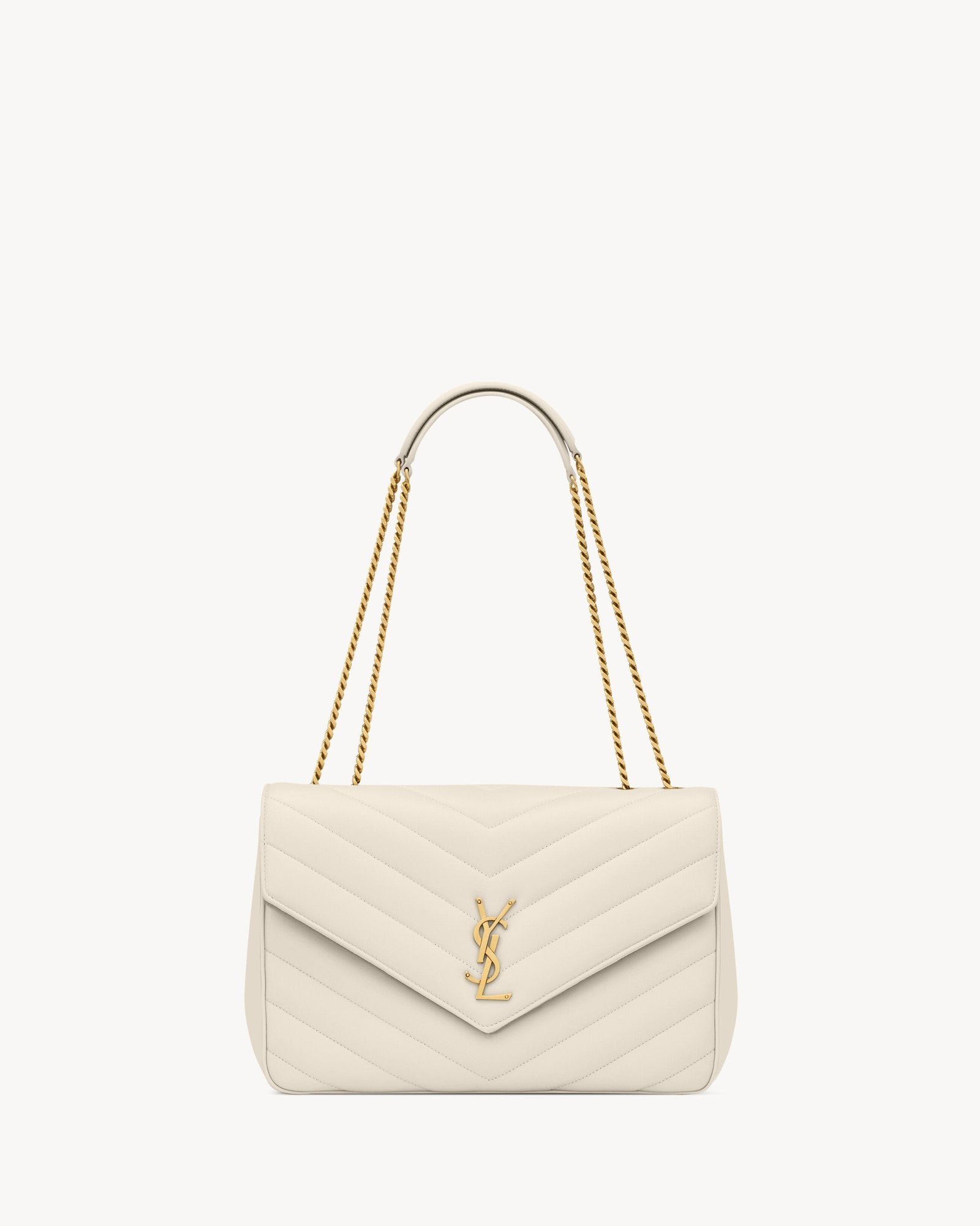 LOULOU Large in Matelassé Lambskin - White - Image 4