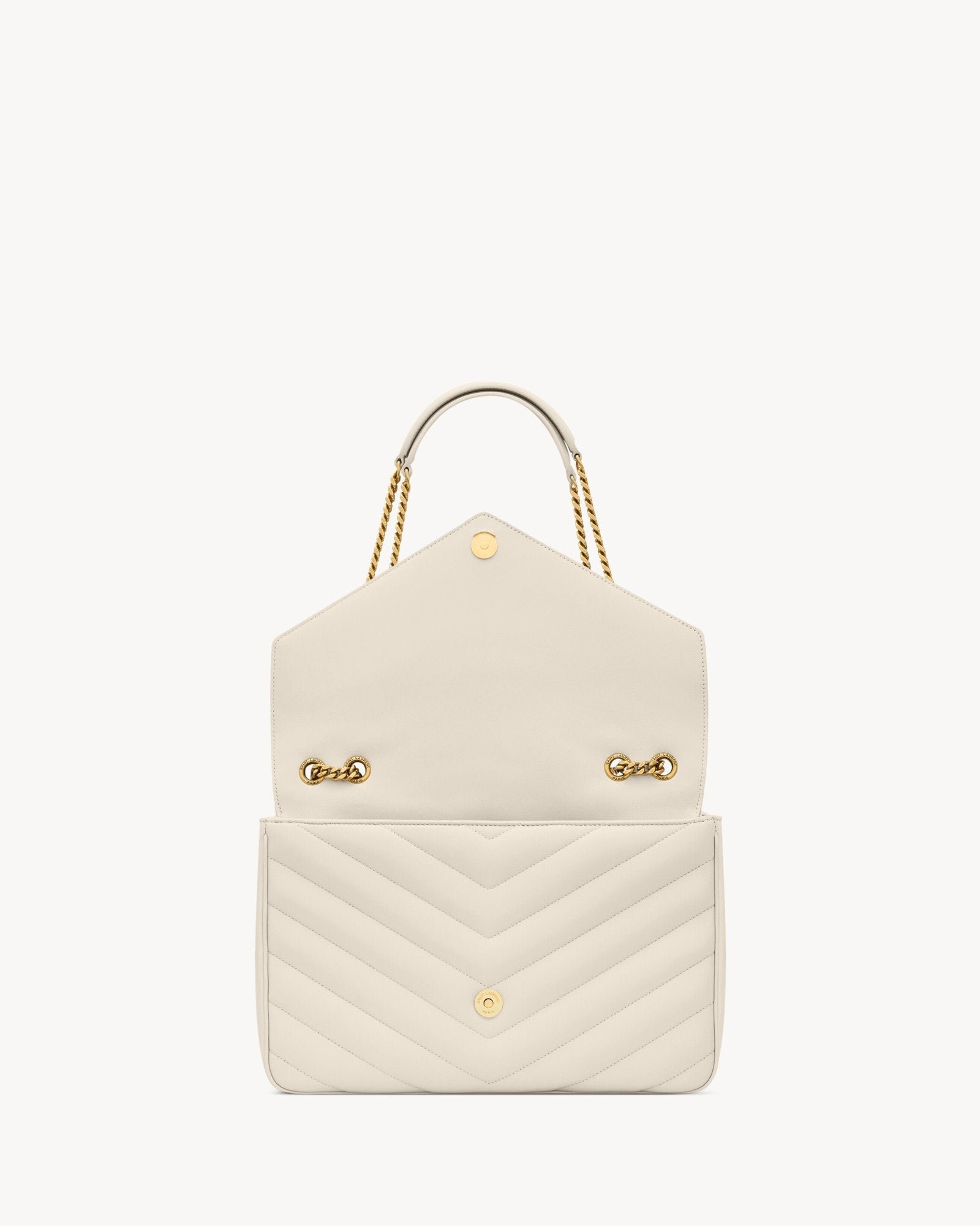 LOULOU Large in Matelassé Lambskin - White - Image 5