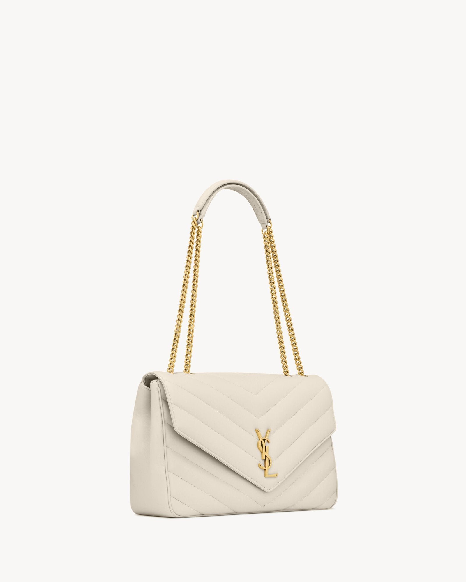 LOULOU Large in Matelassé Lambskin - White - Image 12