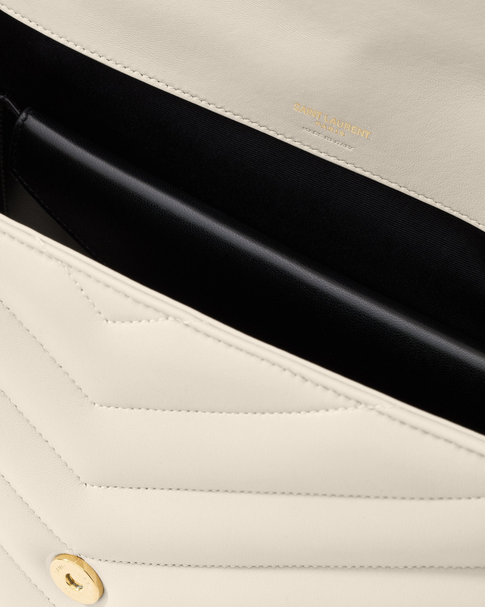 LOULOU Large in Matelassé Lambskin - White - Image 10