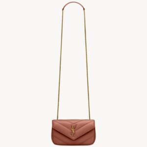 Chevron Quilted Mini Chain Bag — Hortensia