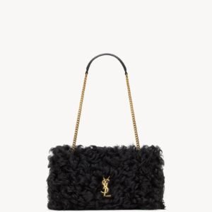 JAMIE Medium Bag in Shearling Black