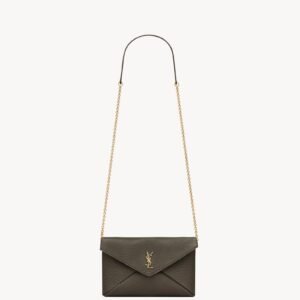 Lambskin Chain Pouch with Signature Emblem